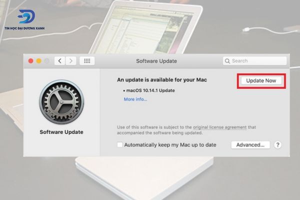 Macbook không vào được wifi hãy thực hiện update