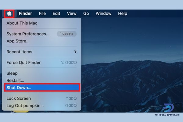 Tắt nguồn Macbook