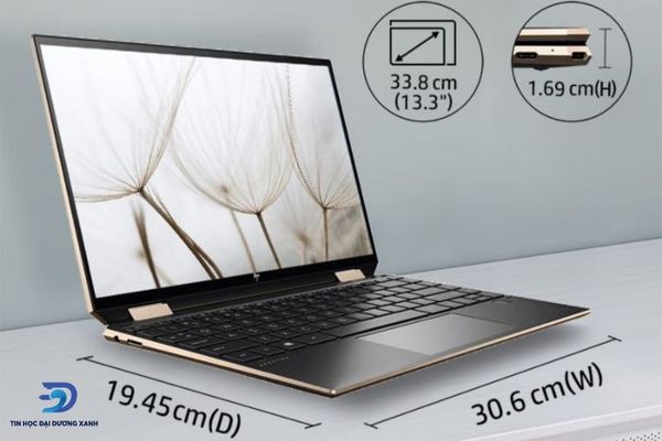 Thiết kế và kiểu dáng của laptop HP Spectre x360 13 aw2101TU