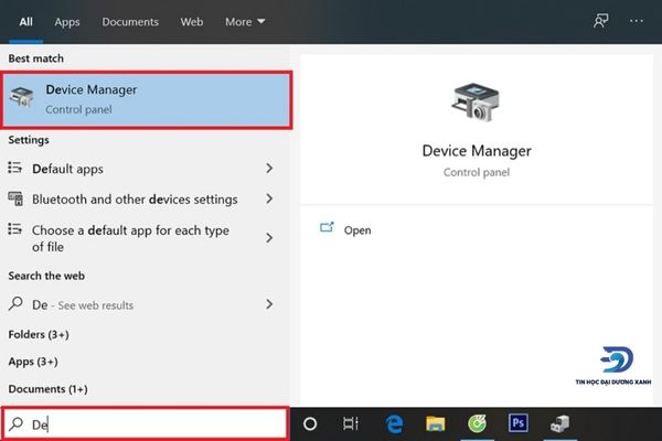 Truy cập cửa sổ “Device Management”