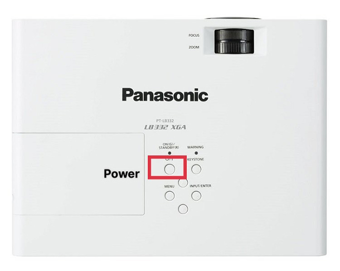 Nút Power trên máy chiếu panasonic