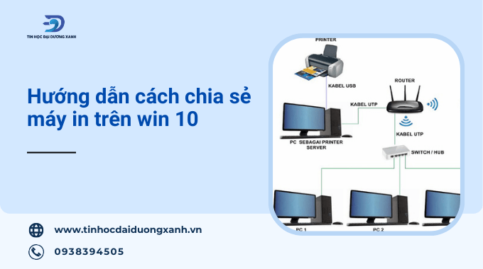 Hướng dẫn cách chia sẻ máy in trên win 10 trong mạng LAN cho người mới