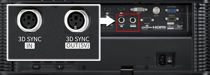 Cổng kết nối máy chiếu 3D-Sync/3D Vesa