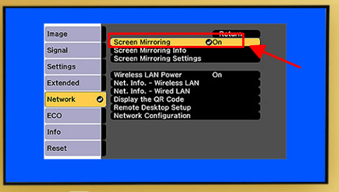 Chuyển sang chế độ Screen Mirroring