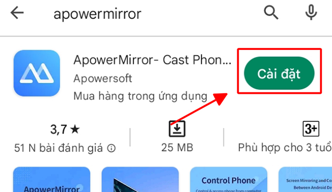 Tải và cài đặt ứng dụng ApowerMirror