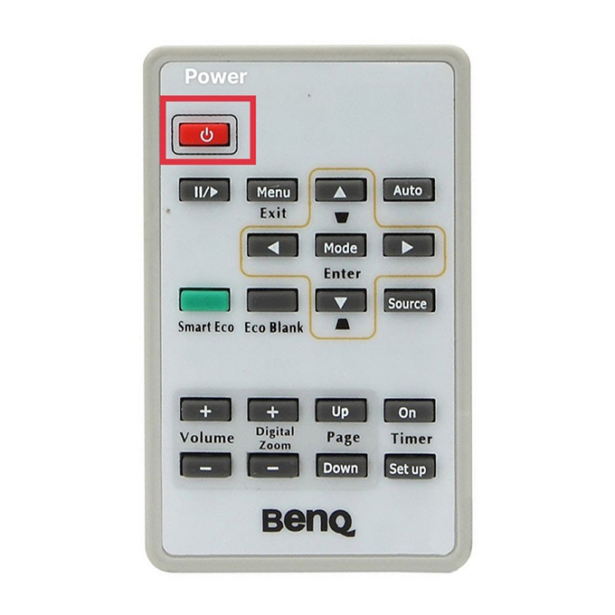 Bấm Power 2 lần để tắt máy chiếu BenQ