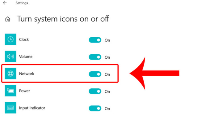 Cách để bật biểu tượng WiFi ở mục Taskbar and Navigation