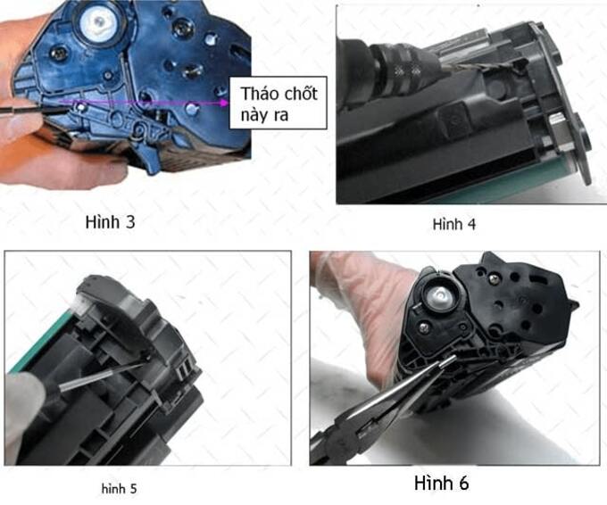 Dùng tua vít 2 cạnh để đẩy chốt từ phía trong ra ngoài