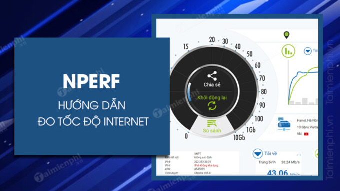 Kiểm tra tốc độ mạng dựa vào ứng dụng trên nperf