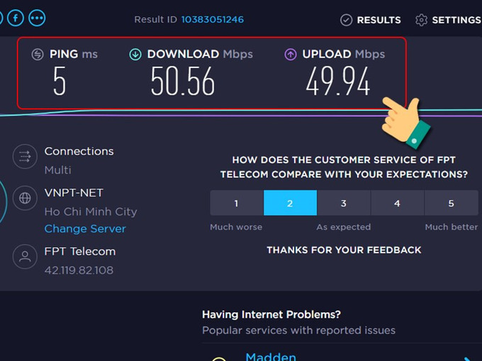 Sử dụng SpeedTest kiểm tra tốc độ trên máy tính